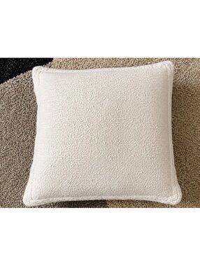 West Elm Cream Square Decorative Pillow with Zipper 20x20 inches